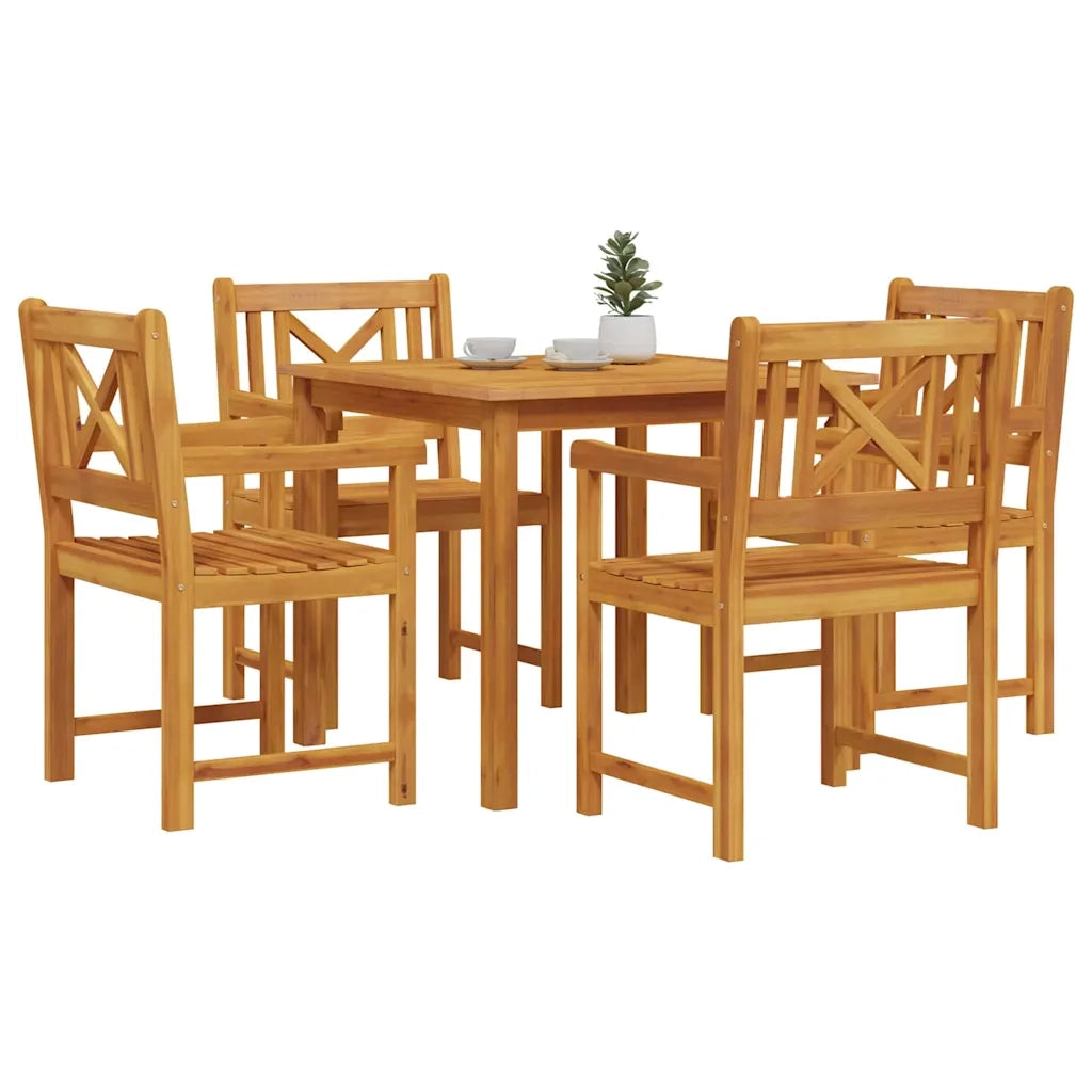 Set da Pranzo per Giardino 5 pcs Marrone