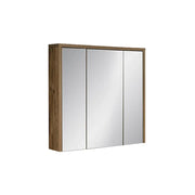 Mobile da bagno GABI 80 cm – 3 porte specchio – Finitura ardesia e legno – Da appendere