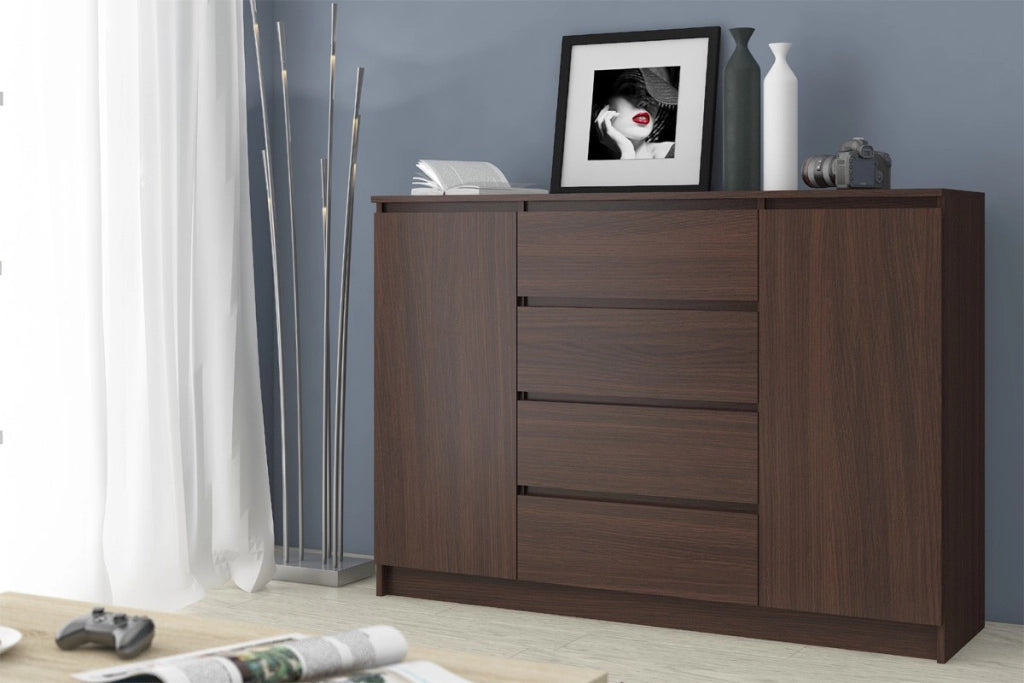 Cassettiera AKORD K140 Wengé 138 cm 2 ante 4 cassetti 138x40x99 cm