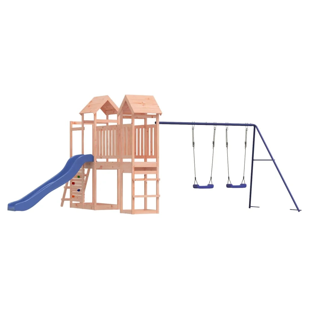 Altalena per parco giochi da esterno scivolo altalena robusta giochi da giardino 505 x 332 x 214 cm legno massello di abete Douglas 02_0004639