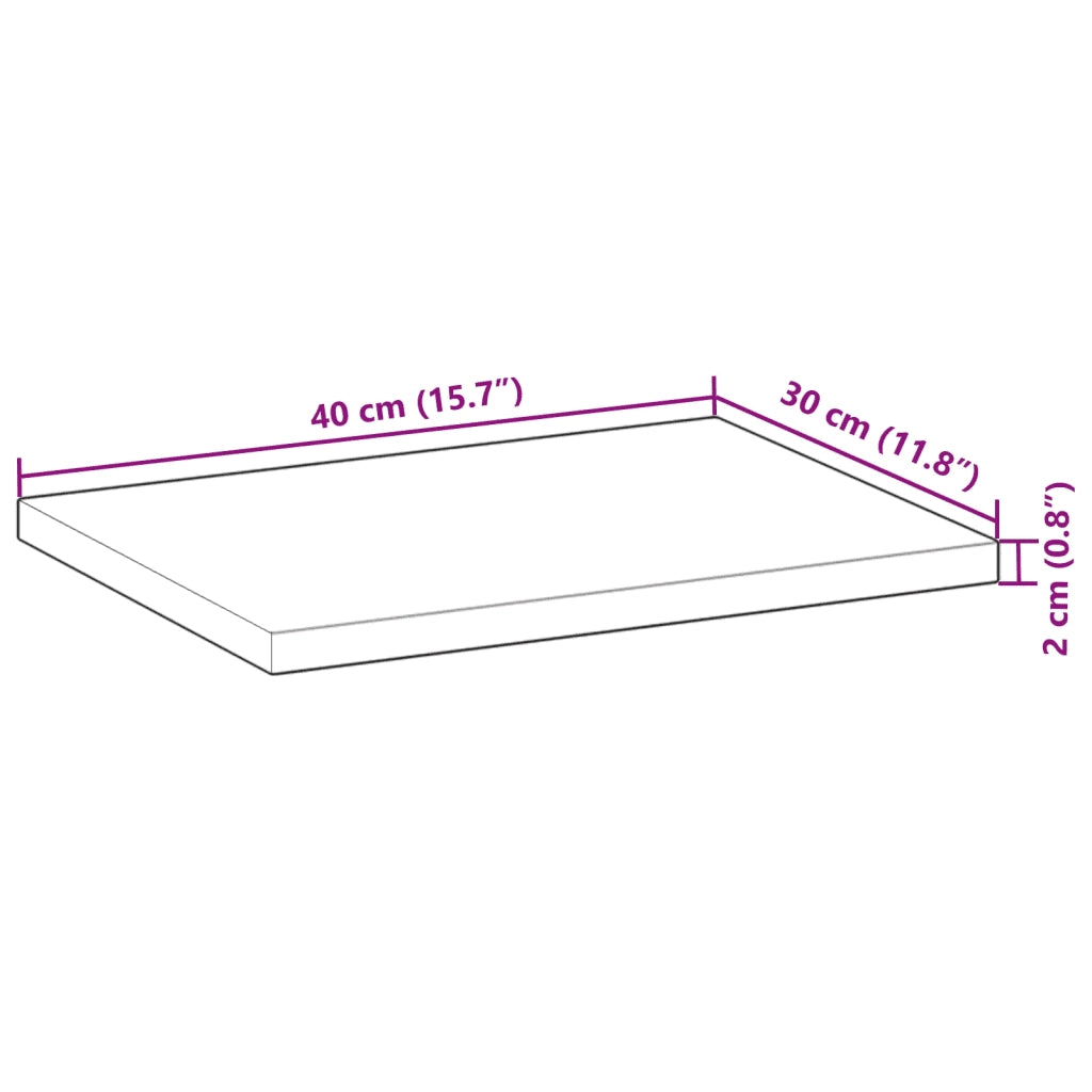 Mensole da Parete 4 pz 40x30x2 cm Legno Acacia Rifinito a Olio 3279526