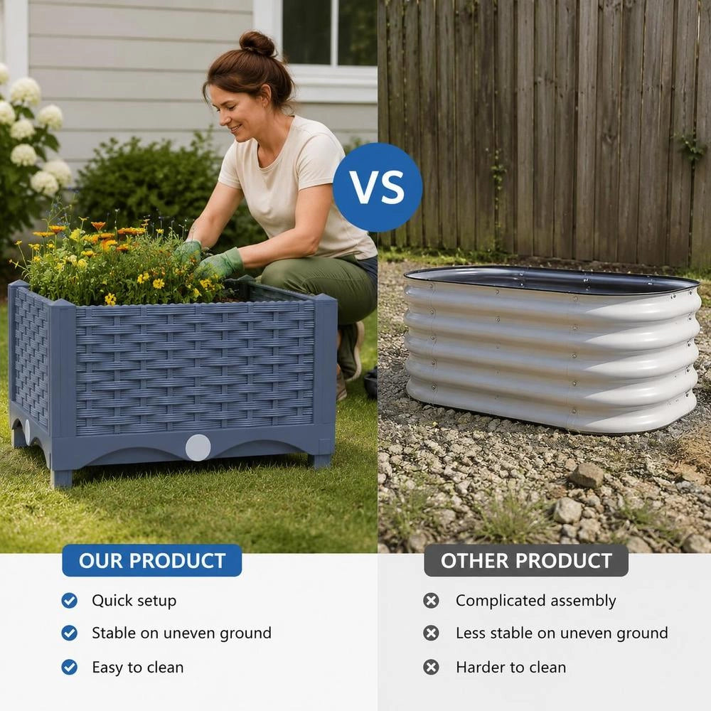 Raised Bed 40x40x23 Cm Polypropylene