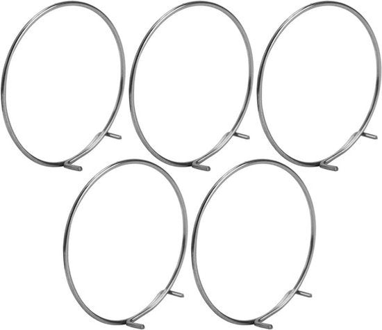 Set di 5 pezzi di componenti in acciaio inossidabile per bicicletta - compatibile con biciclette Fulcrum - colore argento.