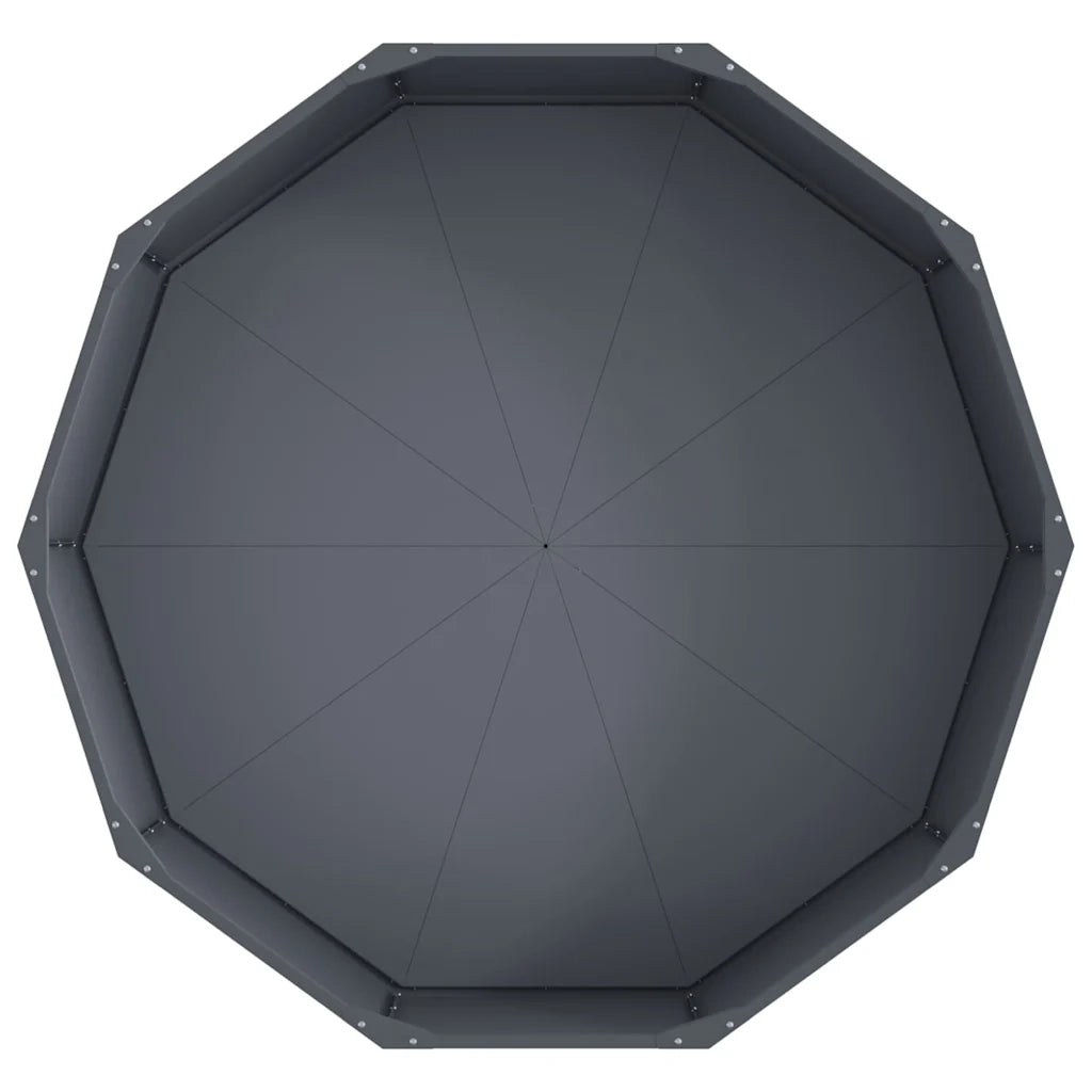 Fioriera Antracite 120 x 120 x 35 cm Acciaio