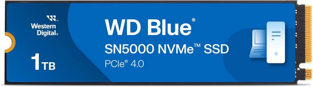 WD Blue SN5000 NVMe SSD 2TB (Fino a 5.150MB/s velocità, M.2 2280, PCIe Gen4, Tecnologia nCache 4.0, Include Acronis True Image per SANDISK, clonazione e migrazione del disco)