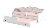 Letto matrimoniale EMMA II 160x80 con materasso - Bianco/Grigio