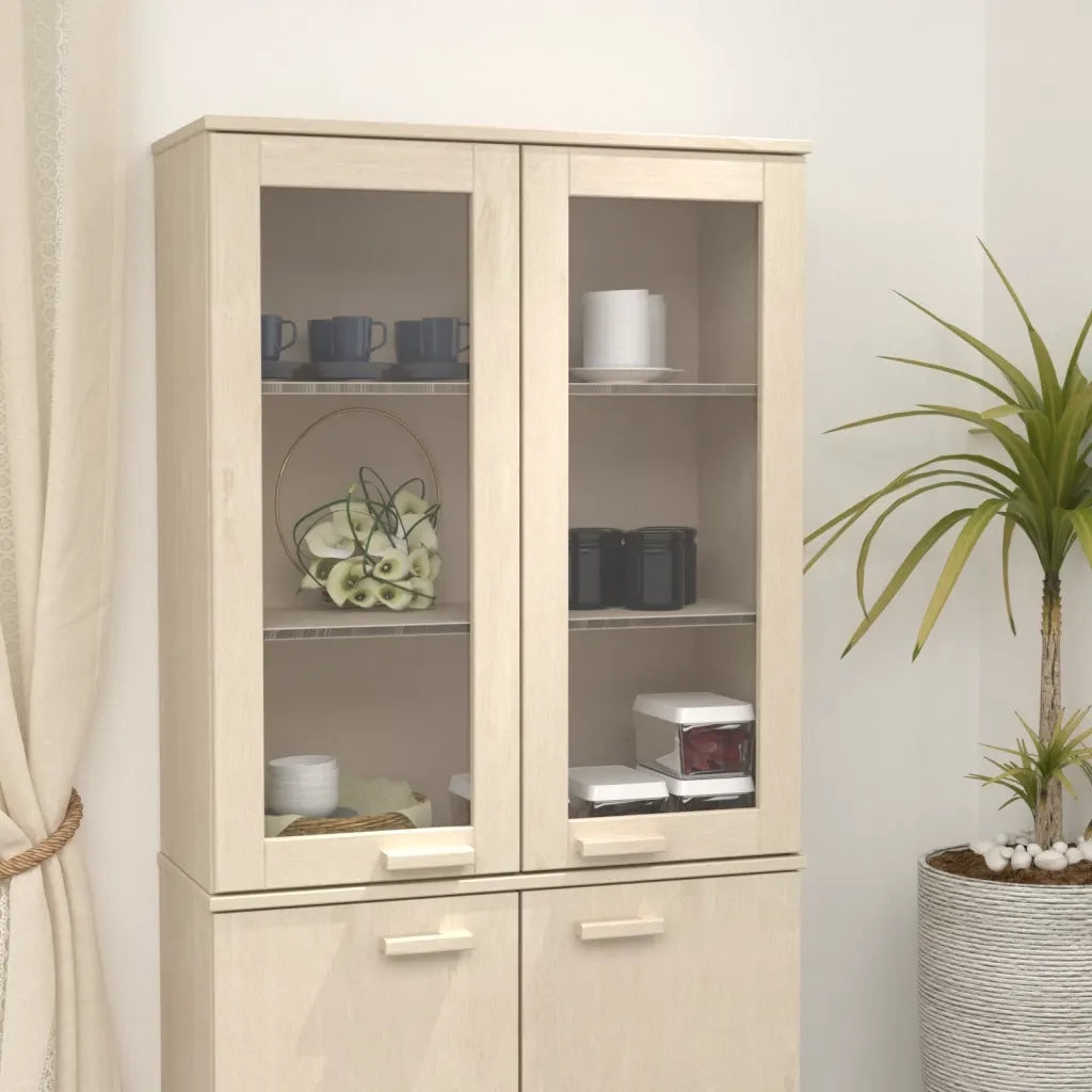 Piano Credenza HAMAR ambra 85x35x100 cm Legno Massello di Pino 340504