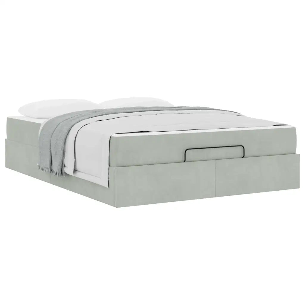 vidaXL Struttura del letto Grigio chiaro 140 x 200 cm Velluto
