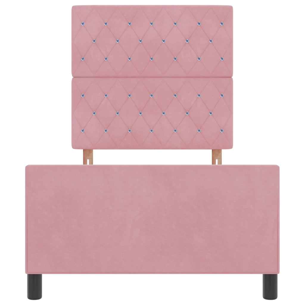 Struttura del letto Rosa 90x200 cm Velluto