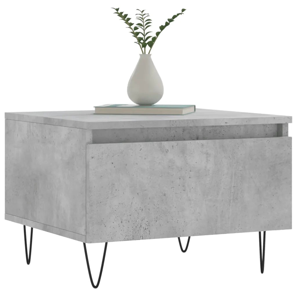 2 pz Tavolini salotto | Tavolino da caff¨¨ | Tavolino da Soggiorno Grigio Cemento 50x46x35 Legno Multistrato