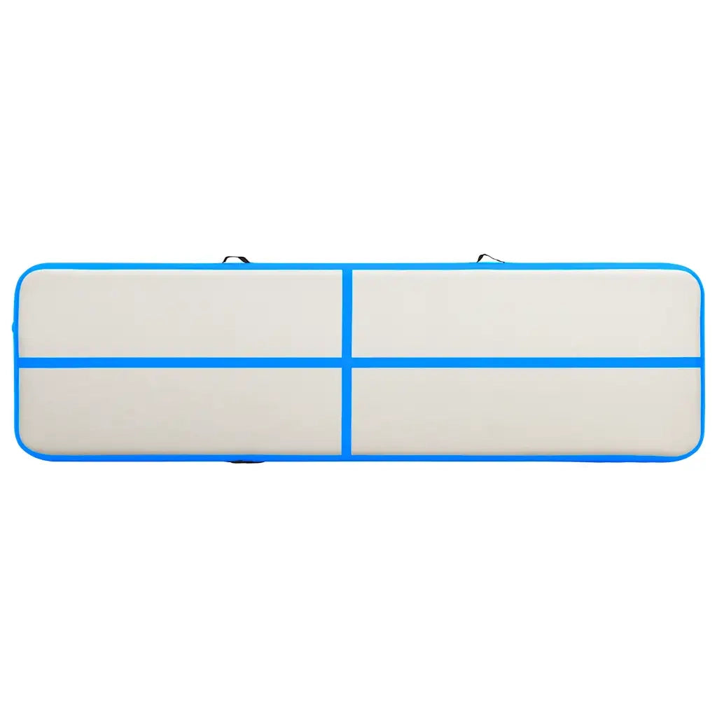 Tappetino Ginnastica Gonfiabile con Pompa 800x100x15cm PVC Blu