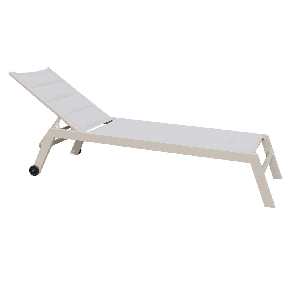 Lettino prendisole da Giardino in Alluminio Textilene cm 198x61x95 - DAVID