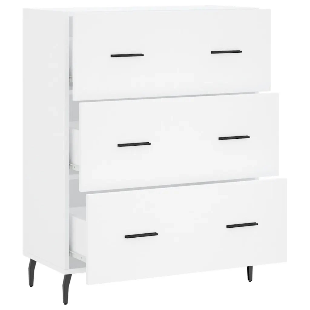Credenza-Buffet-Armadio da cucina Bianca 69,5x34x90 cm in Legno Multistrato 938464