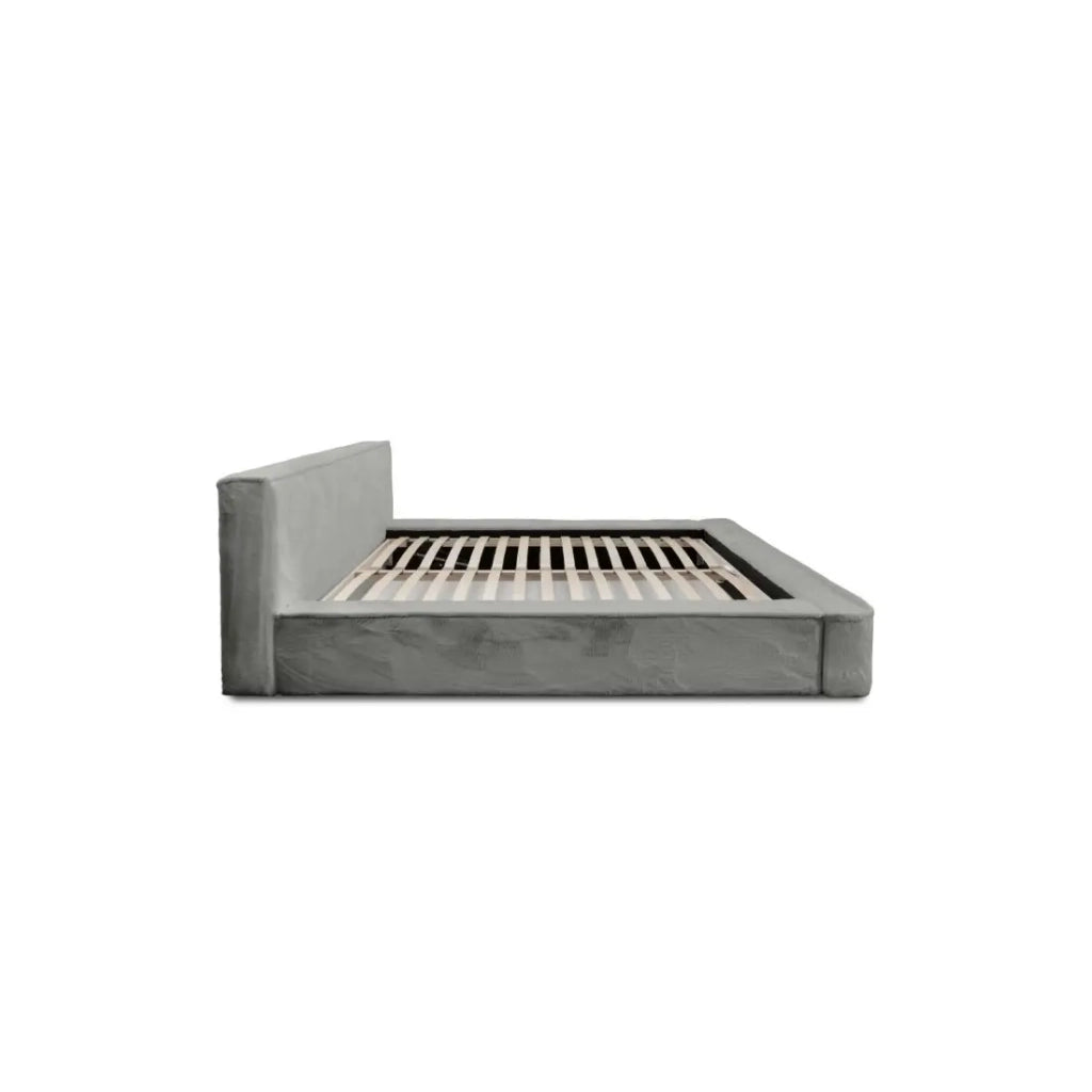 Letto contenitore ORLANE – Grigio Carbone Minerale Polare – 180x200 cm – Rete sollevabile – Design di alta gamma
