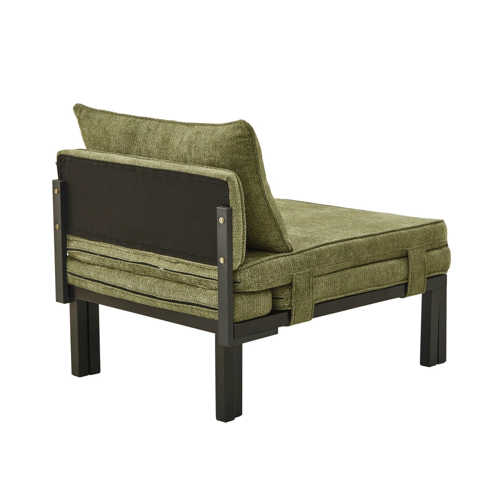 Divano letto pieghevole 2 in 1 con funzione letto, porte USB/Type-C, seduta estensibile, velluto verde