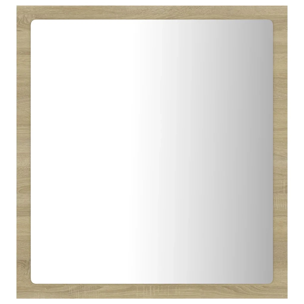 Specchio da Bagno LED-Specchio decorativo con LED Rovere Sonoma 40x8,5x37 cm in Acrilico