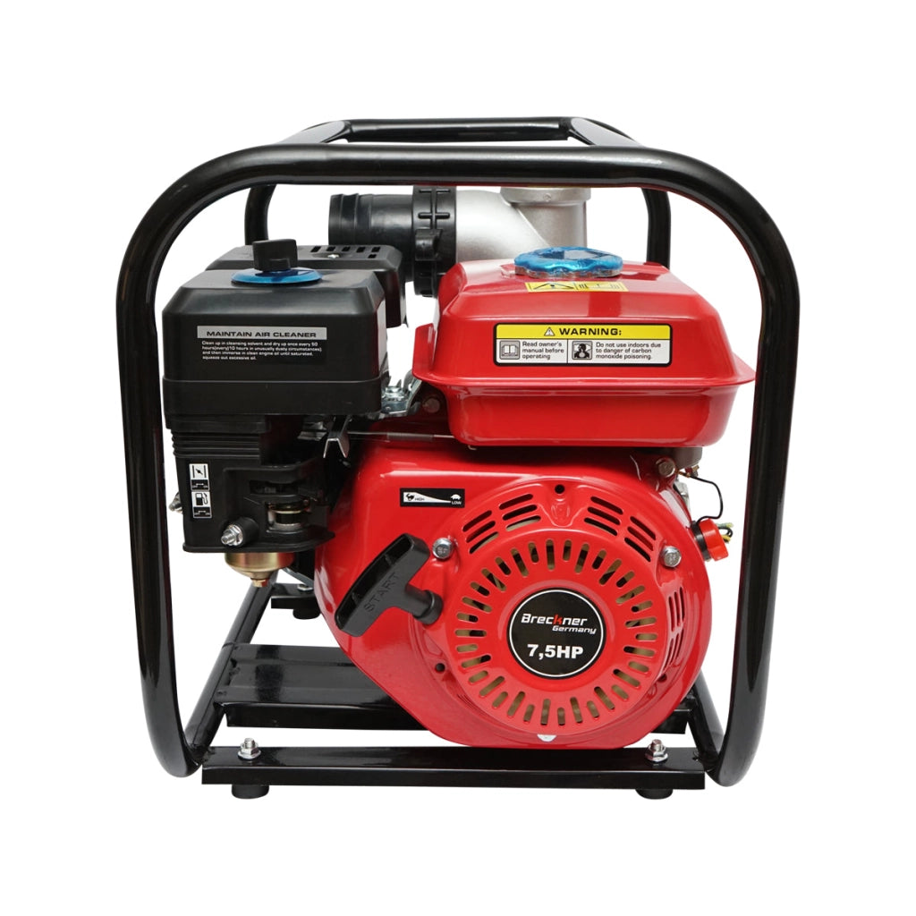 Motopompa WP30, tipo HONDA 7,5 HP, 3 pollici, portata max 60 m3/h, profondità max 8 m. Altezza max 30 m Breckner Germany