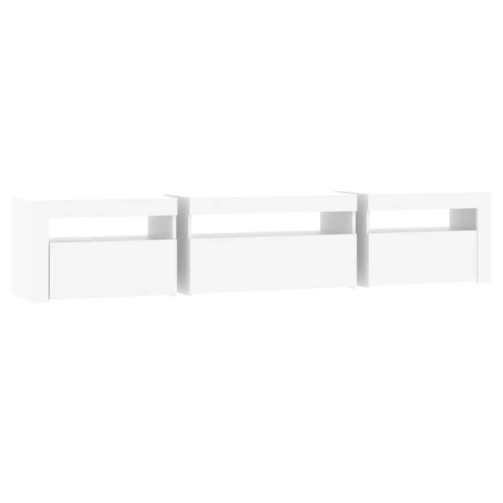 Mobile Porta TV con Luci LED-Mobile per TV-Credenza TV Bianco 195x35x40 cm