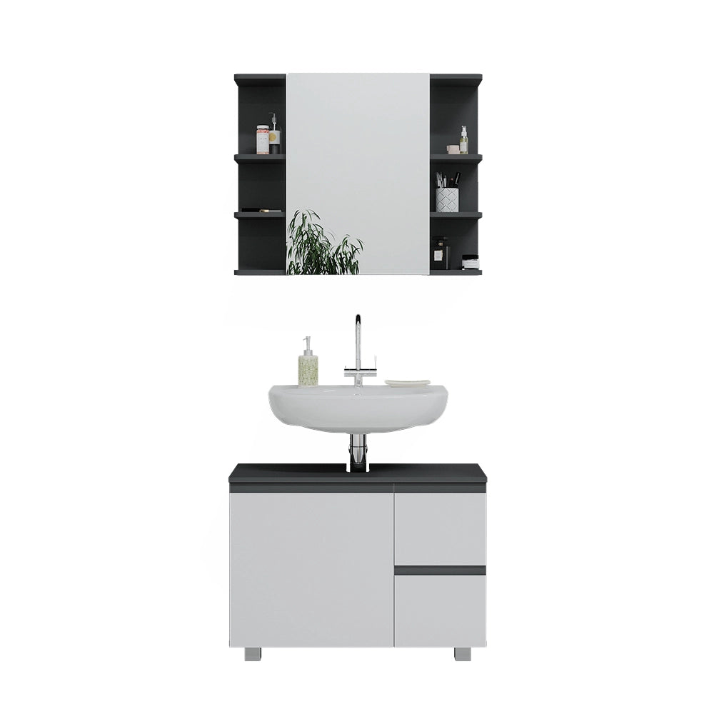 Vicco Set mobili bagno Antracite 2 parti
