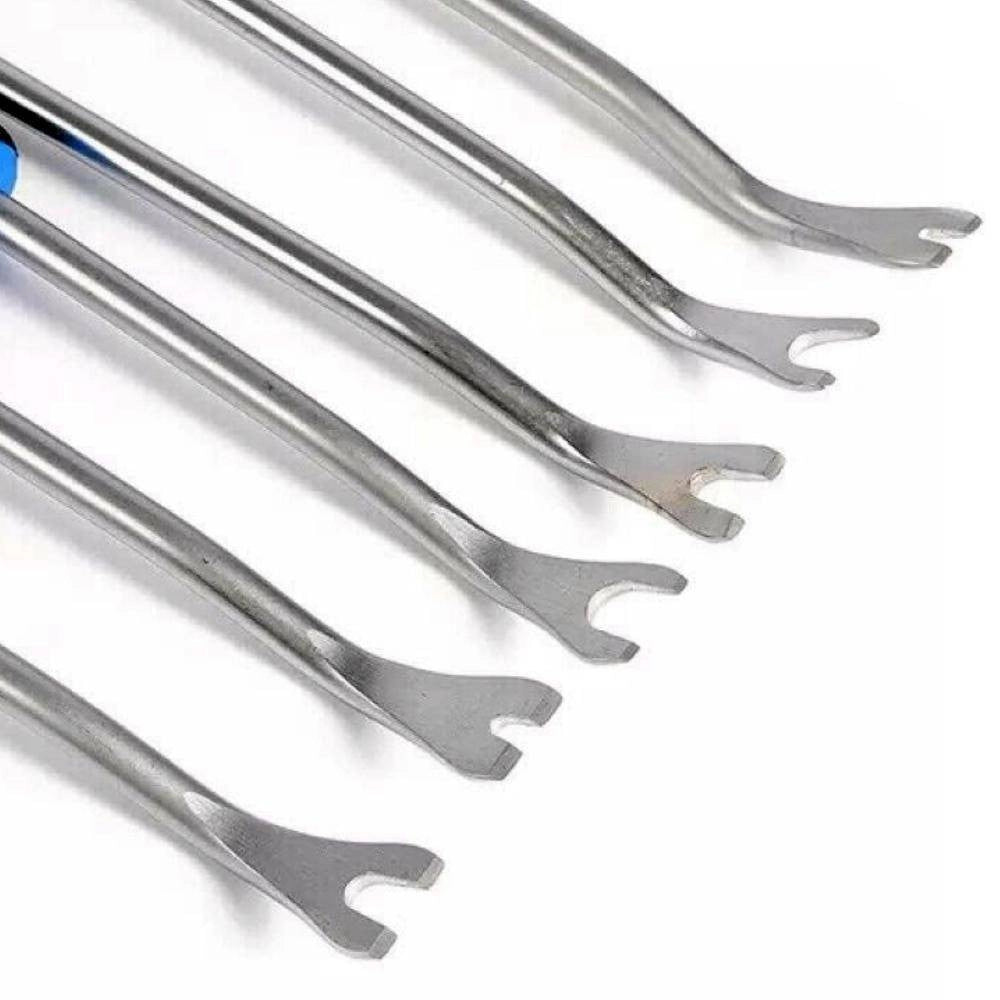 Trade Shop - Set 6 Pz Leva Rimozione Trim Clip Pannelli Auto Staccabottoni In Acciaio 21136 -