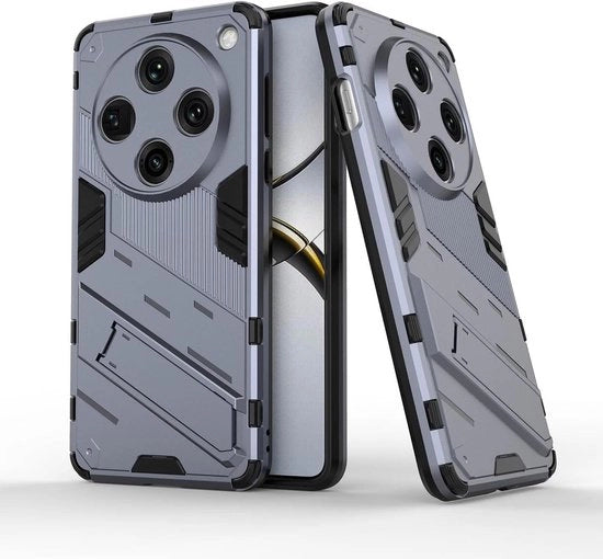 Hoesa copertura shockresistente per Oppo Find X8 Pro, supporto, colore grigio. Materiale ultraleggero, qualità militare, anti caduta, anti graffi.