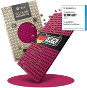 Mat di cottura per biscotti per cani Vincitore Test, mini-rettangolare (1 cm), mat di cottura per biscotti per cani, mat di cottura per biscotti per cani, mat di silicone, BPA-free (rosso bordeaux)