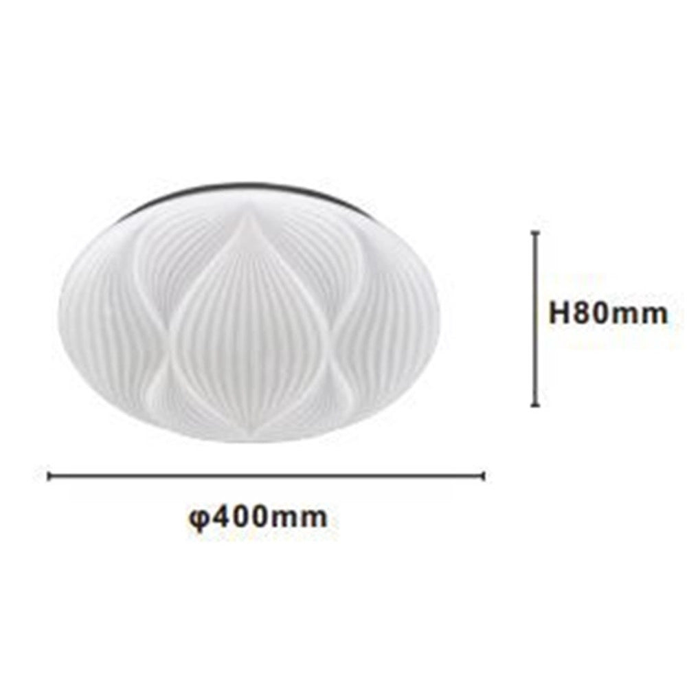 Trade Shop - Plafoniera Lampada Soffitto Decorata Bianco Led 45w Luce Fredda 6500k Ip20 97485 -