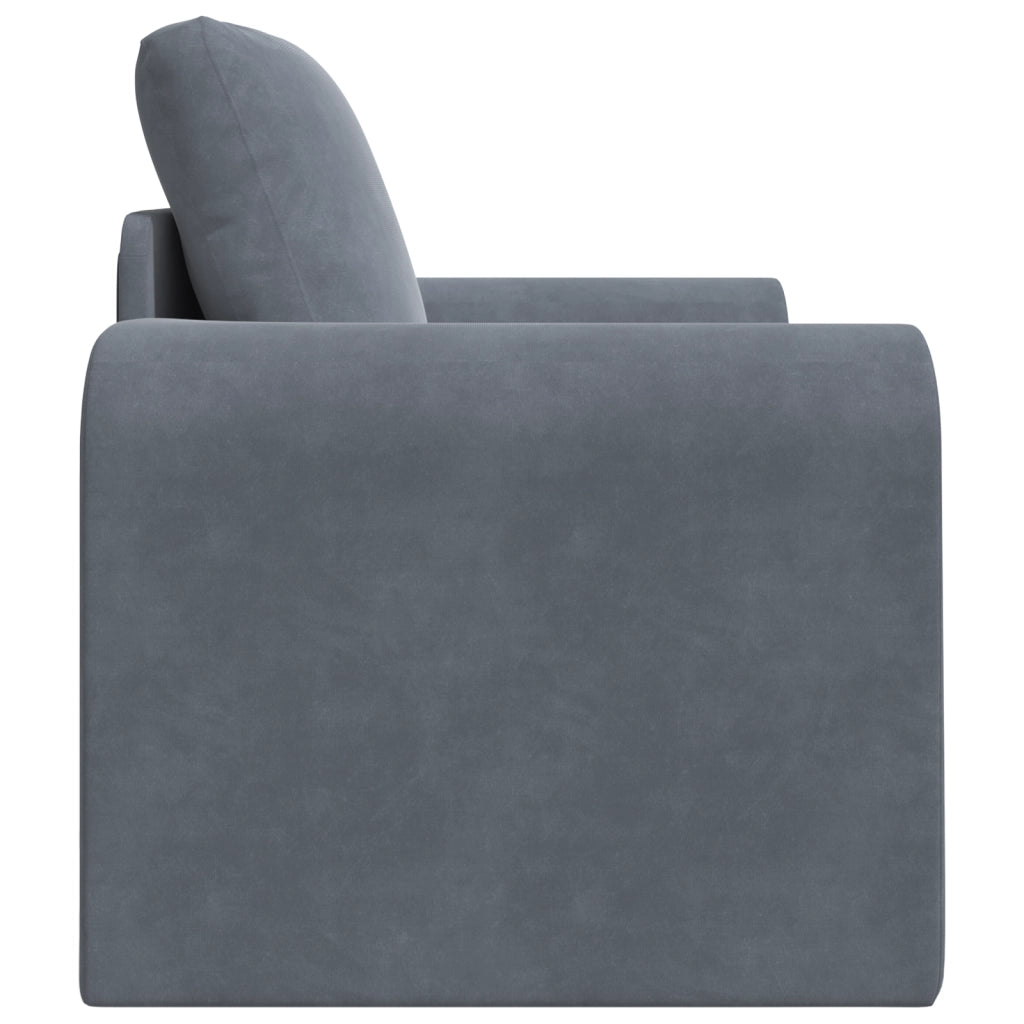 Divano Letto 2-in-1 Grigio Scuro 98x71x83 cm in Poliestere