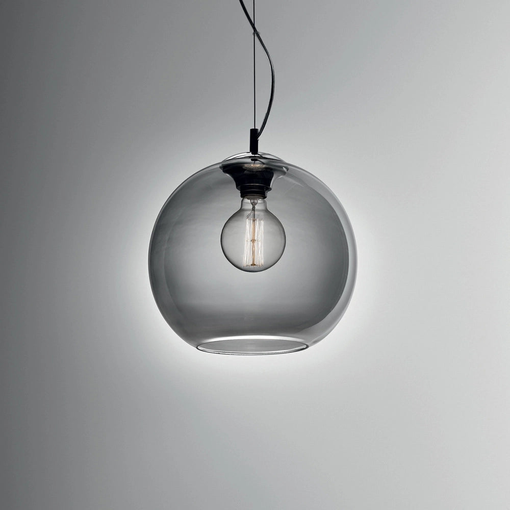 Sospensione Moderna Nemo Metallo Fumè 1 Luce E27 D40Cm