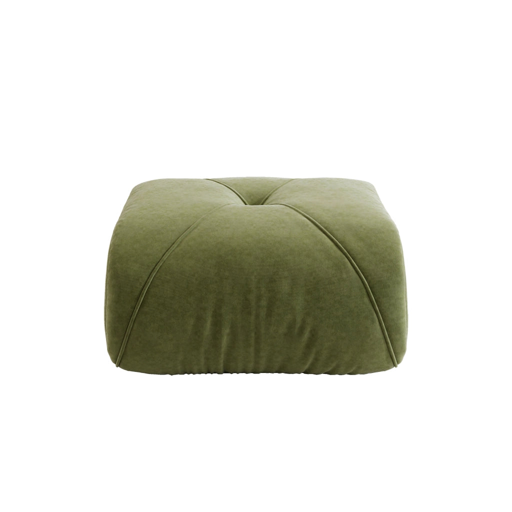 DIVANO Modulare in Chenille Verde con schiuma 32D