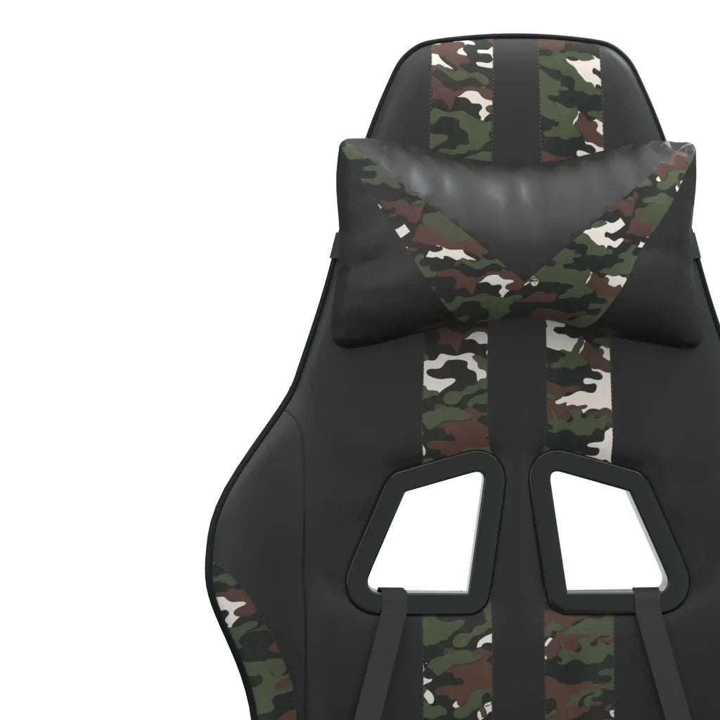 Sedia da Gaming Girevole Nero e Mimetico in Similpelle cod mxl 77177