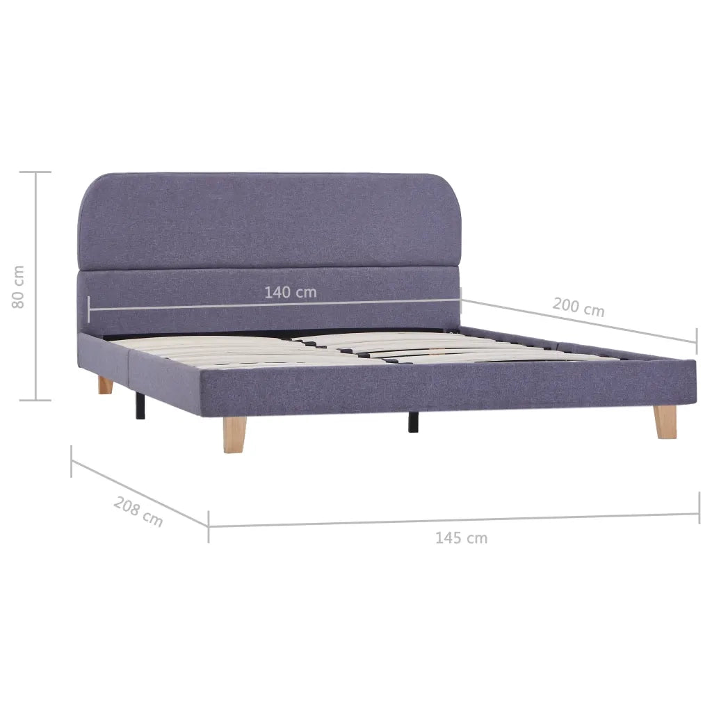 Giroletto senza Materasso Grigio Chiaro 140x200 cm Tessuto 280873