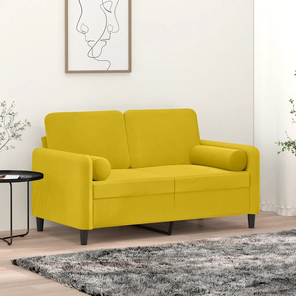 Cuscini Decorativi 2 pz Giallo ?15x50 cm in Velluto CFW6282969