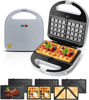 Grill a contatto con piastre rimovibili - Tostapane - Griglia per panini - Griglia - Grill a contatto - Piastre rimovibili - Facile da pulire - Apparecchio per griglia - Vari programmi