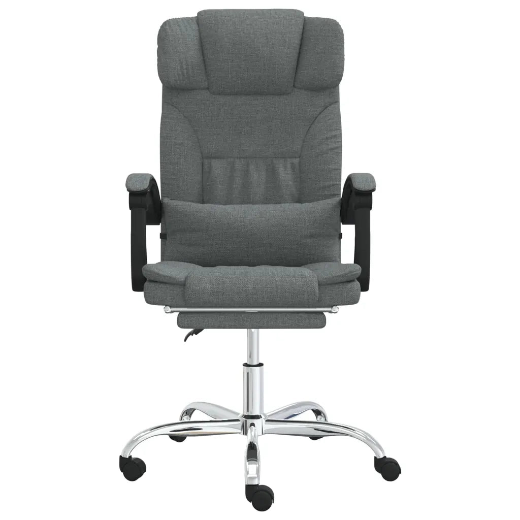 Sedia da Ufficio Massaggio Reclinabile Grigio Scuro in Tessuto cod mxl 5531
