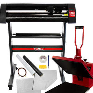 Plotter da Taglio Vinile 72cm & Pressa a Caldo per Magliette per Sublimazione