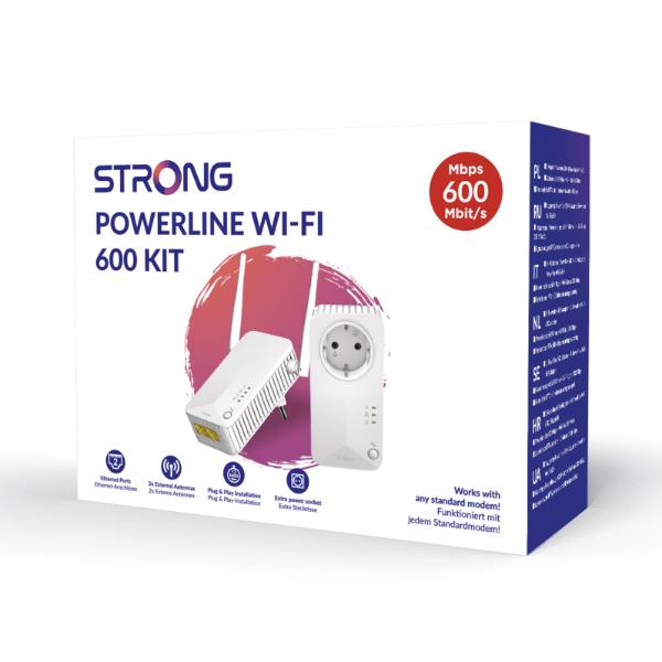 Adattatori ethernet - powerline wi-fi 600 kit 2x - POWERLWF600DUOEUV2