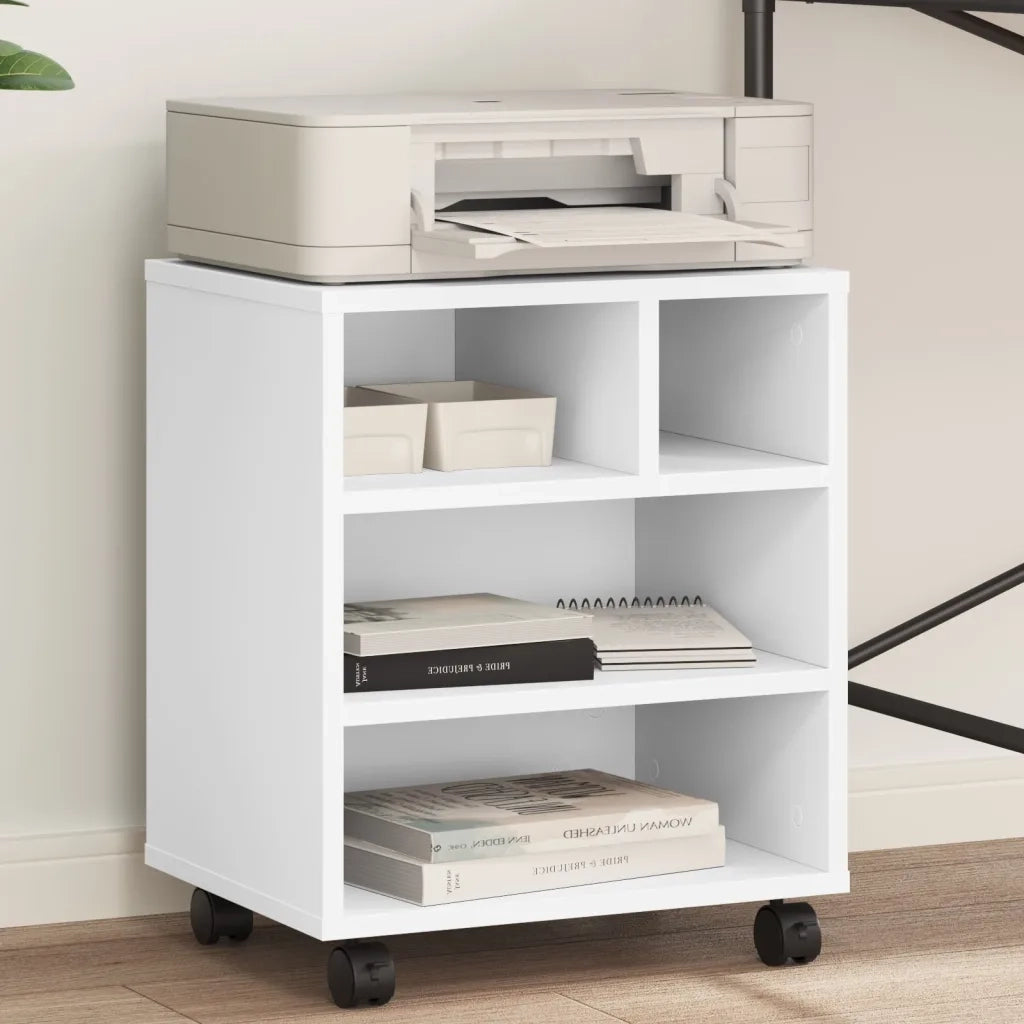 Supporto per Stampante con Ruote Bianco 41x32x48 cm CFW5209500