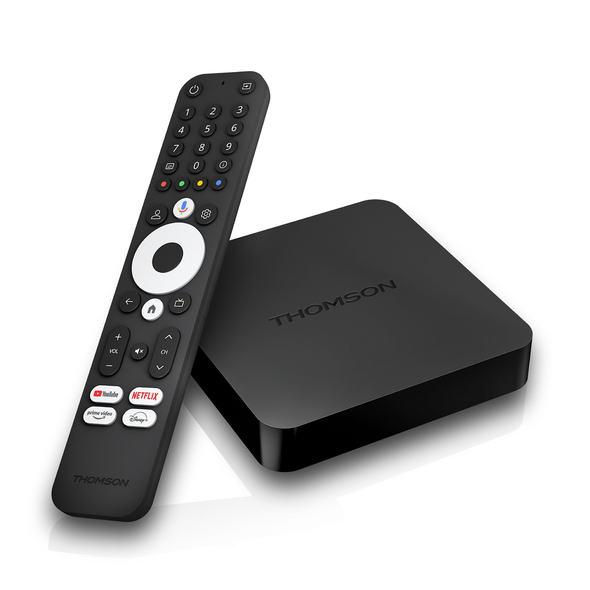 Thomson-streaming-box-240g 4k 2/8gb android 12 google amazon prime disn