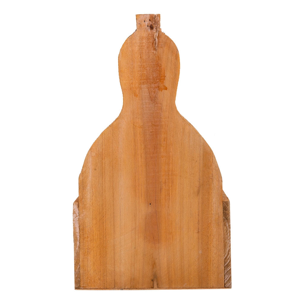 Cestino portafiori in legno marrone 18x18x10/30h