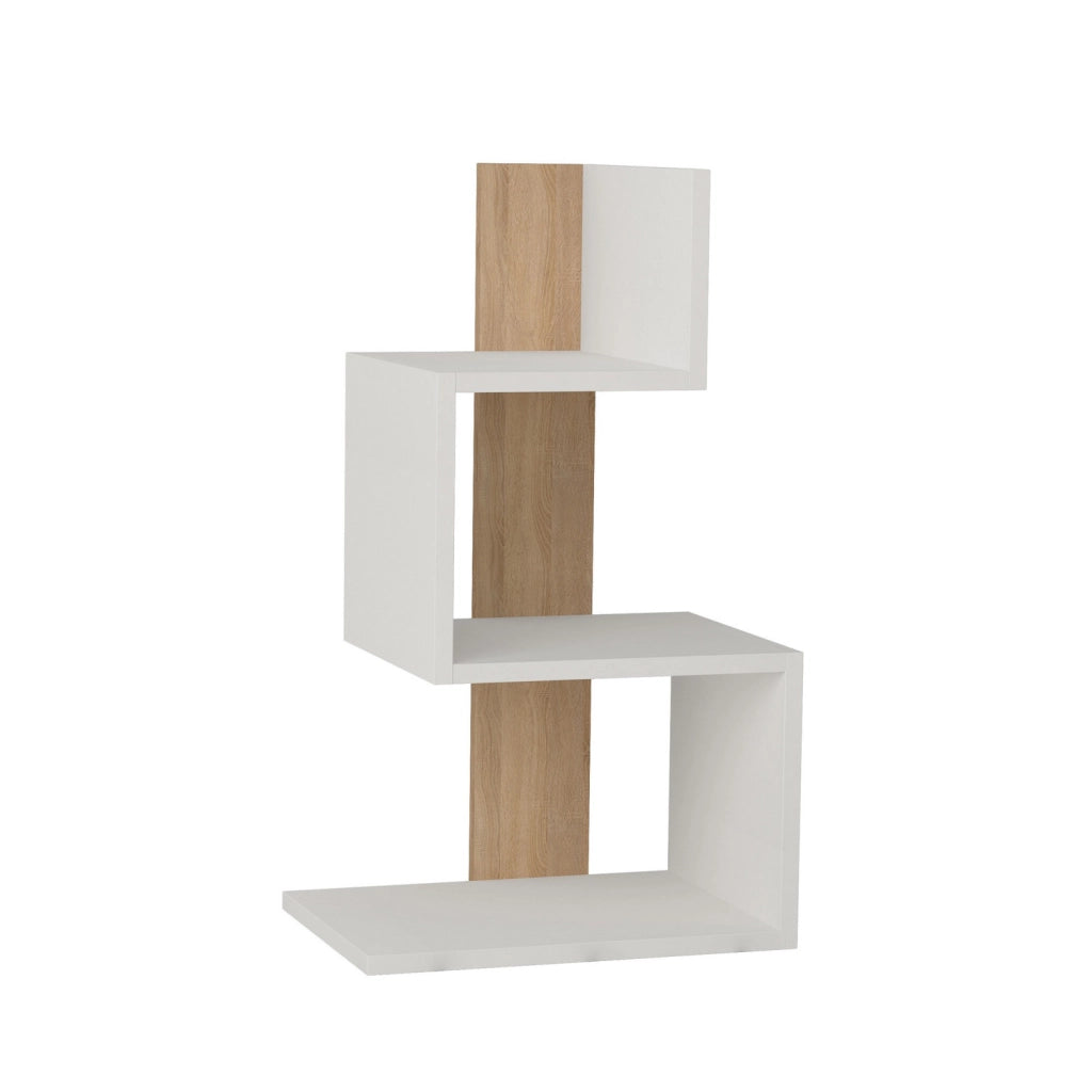Tavolino laterale in legno "Rosie" - 42 x 30 x 72 cm - Rovere bianco