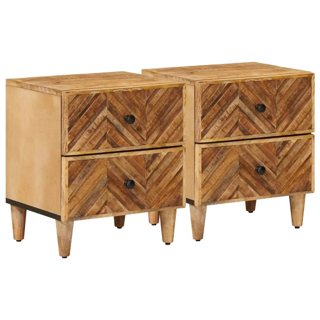 Comodino con cassetto 2 pcs Marrone 40 x 33,5 x 46 cm 4018915