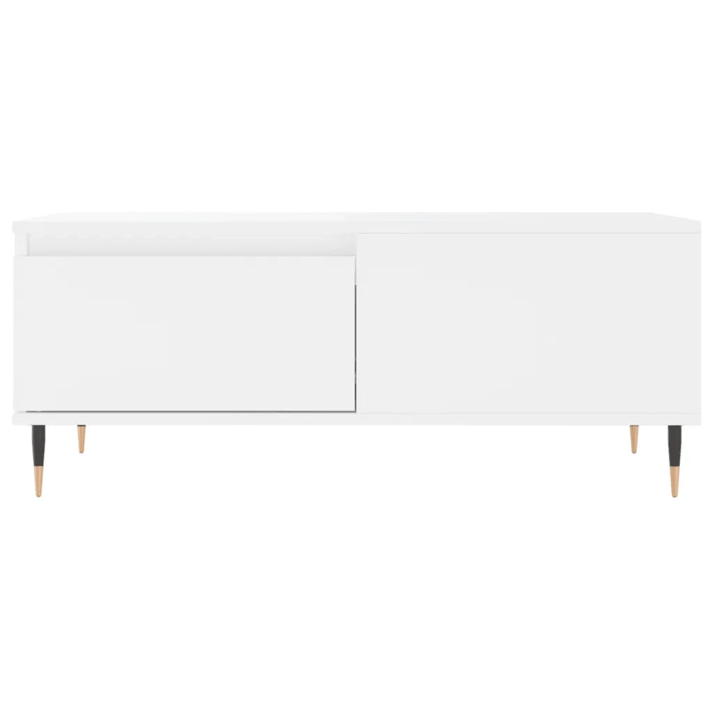 Tavolino da Salotto Bianco 90x50x36,5 cm in Legno Multistrato 830796