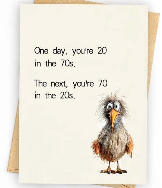 Carta di auguri per il 70° compleanno - Carta divertente - Regalo per amici - Inclusa busta - Carta di alta qualità - 15 cm x 10 cm - Carta di auguri per il compleanno
