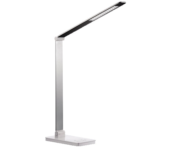 CHARGY Lampada da tavolo 45 LED dimmer touch con base di ricarica wireless per smartphone