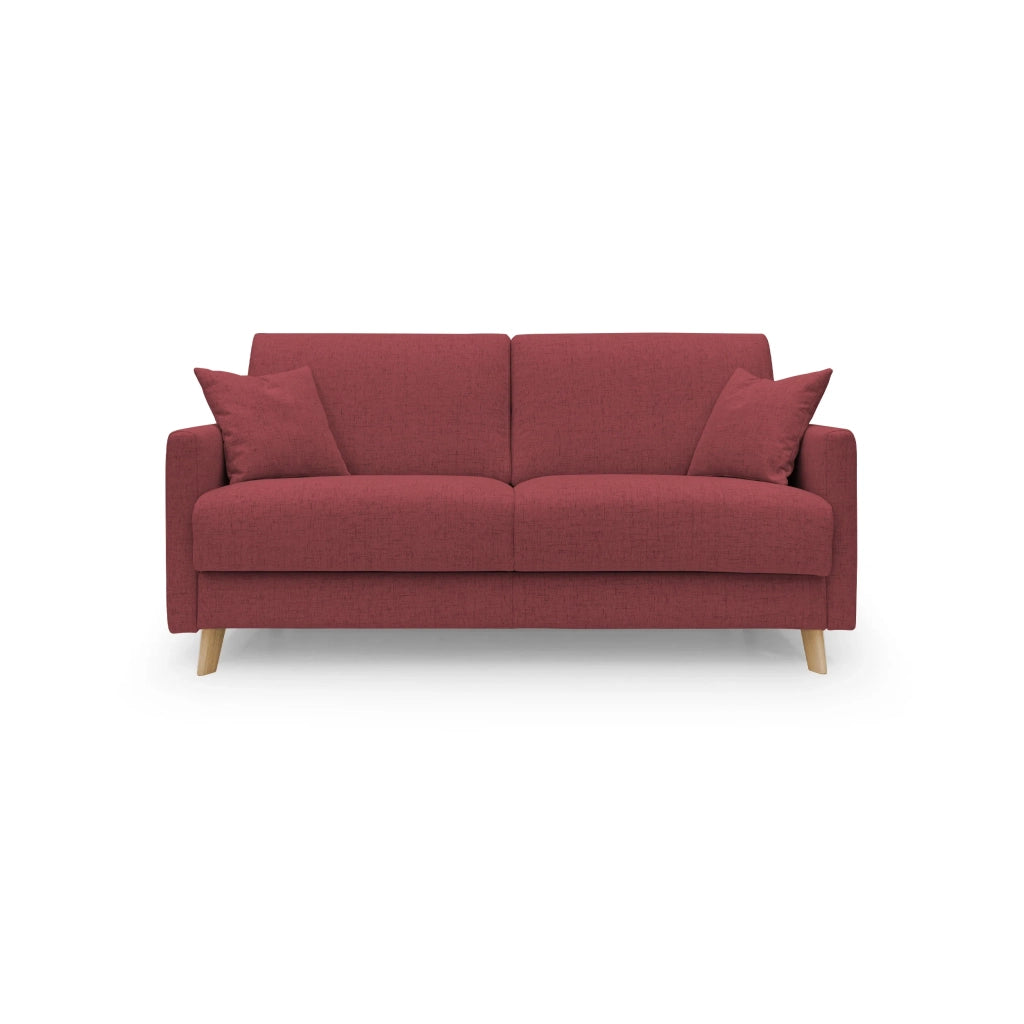 Edgar Divano letto matrimoniale in tessuto felis impermeabile T03 160 cm (mat. 120x197) rosso