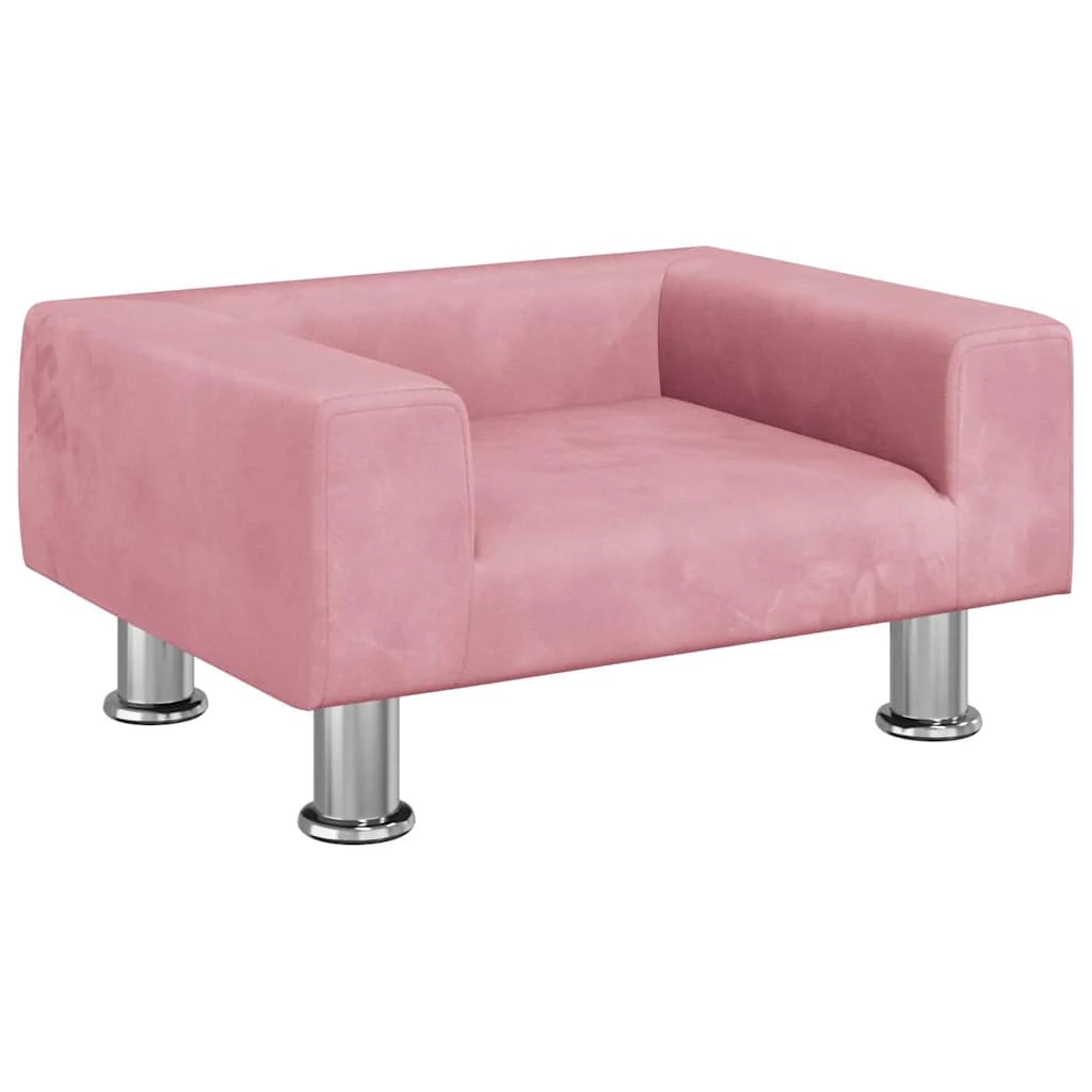 Cuccia per cani comoda 50 x 40 x 26,5 cm velluto rosa 02_0042668