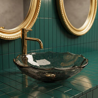 Lavabo Da Appoggio Rea Arctic Black