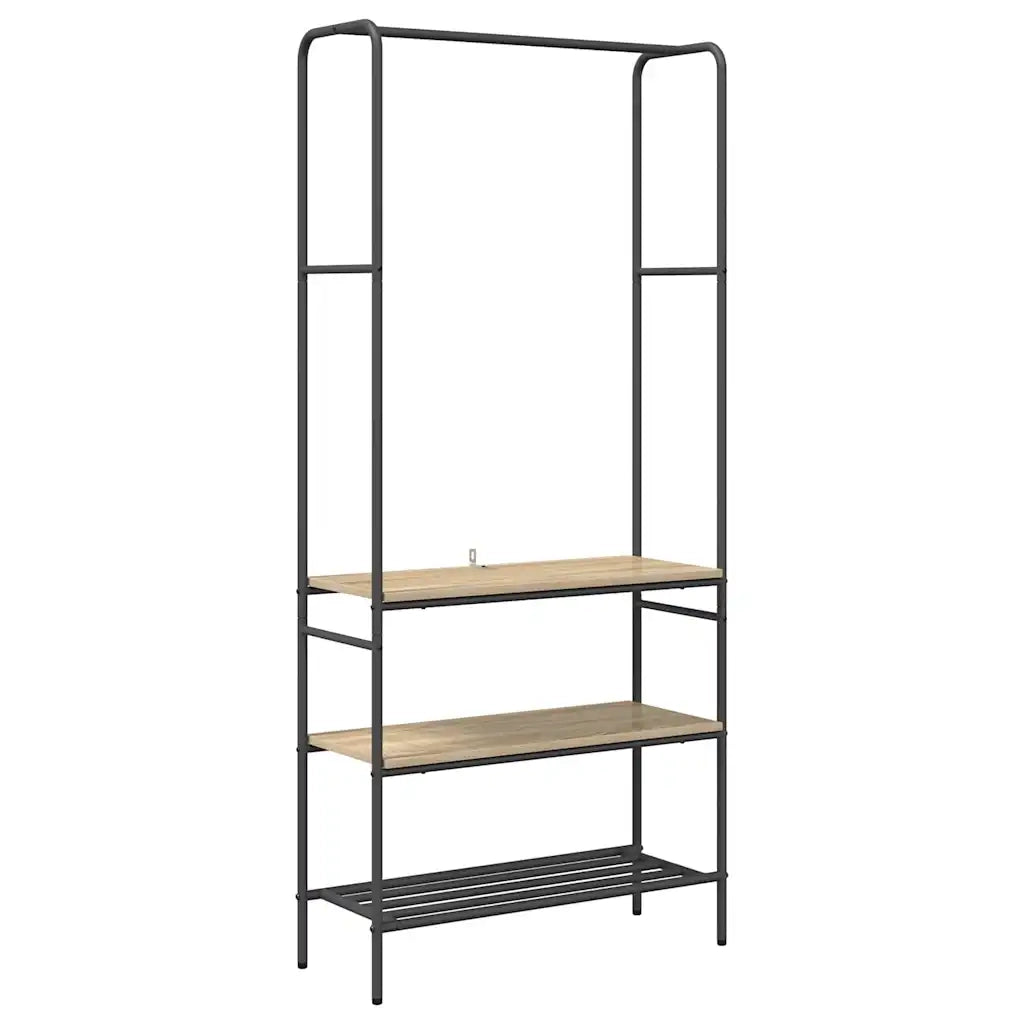 Stendibiancheria con lo scaffale Rovere Sonoma 77 x 30 x 171 cm 868464