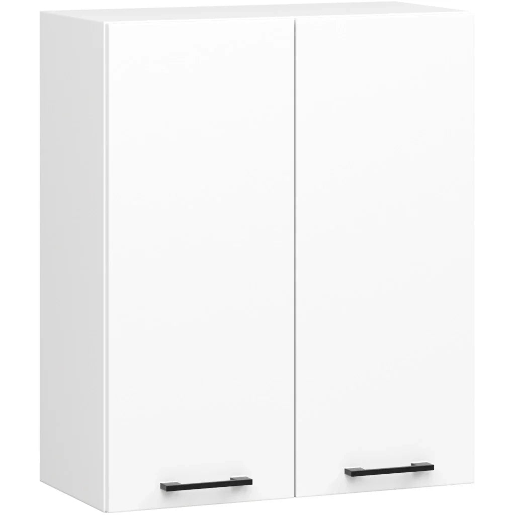 Set da cucina con vetrina AKORD OLIWIA 2,4 m Bianco 240 cm 11 ante 1 cassetto frontale Bianco 240×46×203 cm
